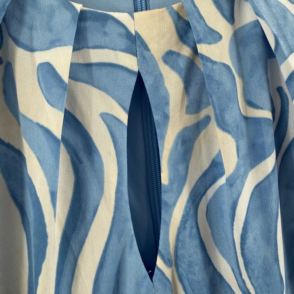 Maggy London Dress Women's SZ 10 NWT Maxi Blue Empire Waist Sleeveless Keyhole - Picture 11 of 16